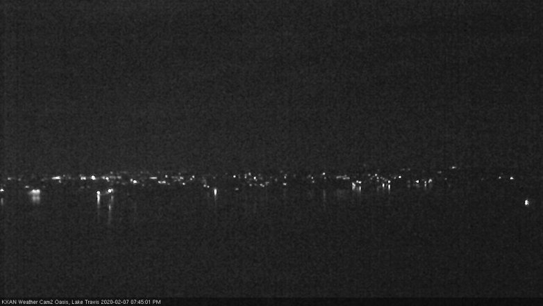 Lake Travis webcam, February 7, 2020 7:45 PM CT