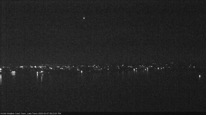 Lake Travis webcam, February 7, 2020 8:25 PM CT