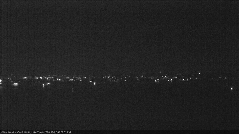 Lake Travis webcam, February 7, 2020 9:25 PM CT