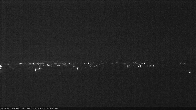 Lake Travis webcam, February 7, 2020 9:45 PM CT