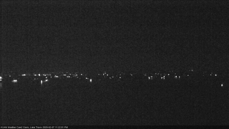 Lake Travis webcam, February 7, 2020 11:25 PM CT