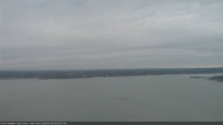 Lake Travis webcam, February 8, 2020 9:25 AM CT