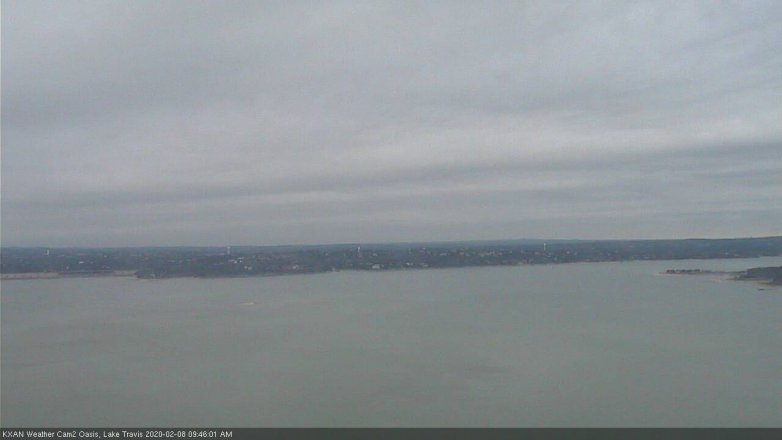 Lake Travis webcam, February 8, 2020 9:45 AM CT