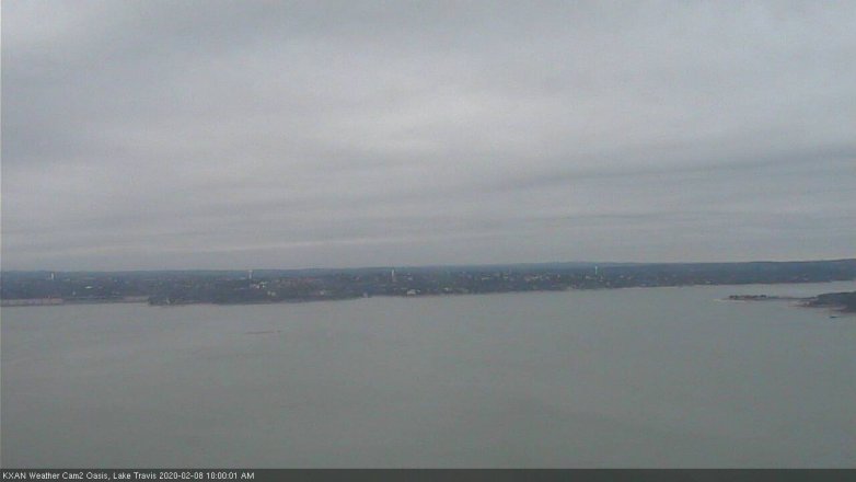 Lake Travis webcam, February 8, 2020 10:00 AM CT
