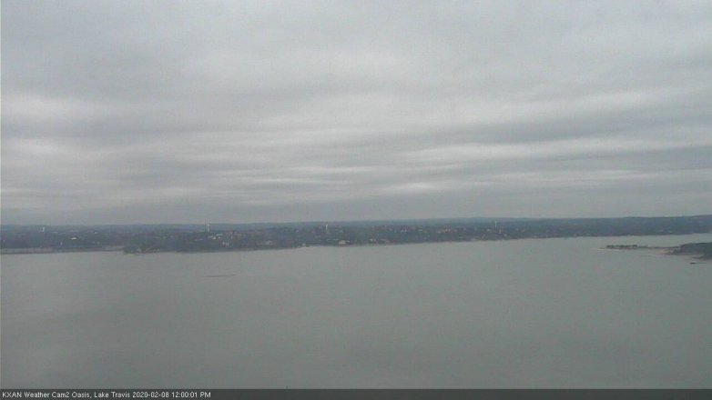 Lake Travis webcam, February 8, 2020 12:00 PM CT