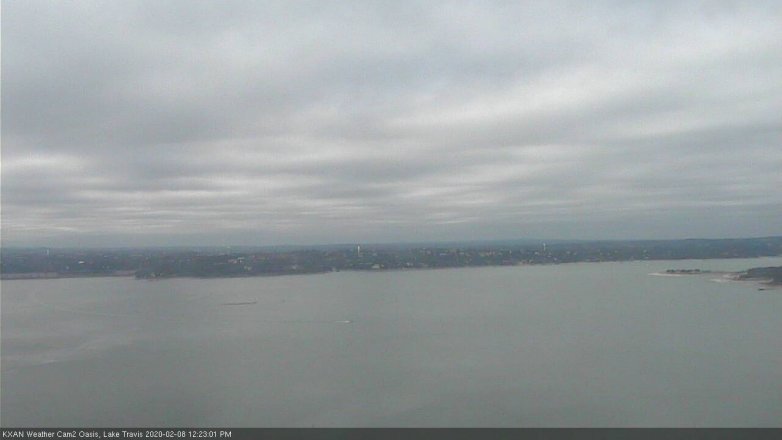 Lake Travis webcam, February 8, 2020 12:25 PM CT