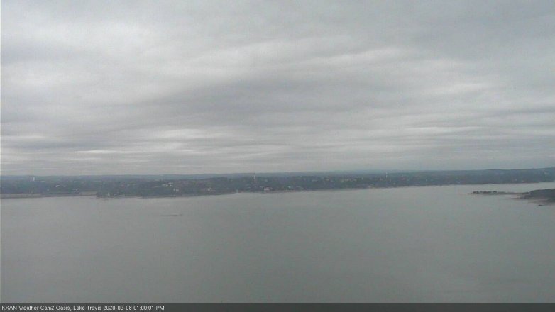 Lake Travis webcam, February 8, 2020 1:00 PM CT
