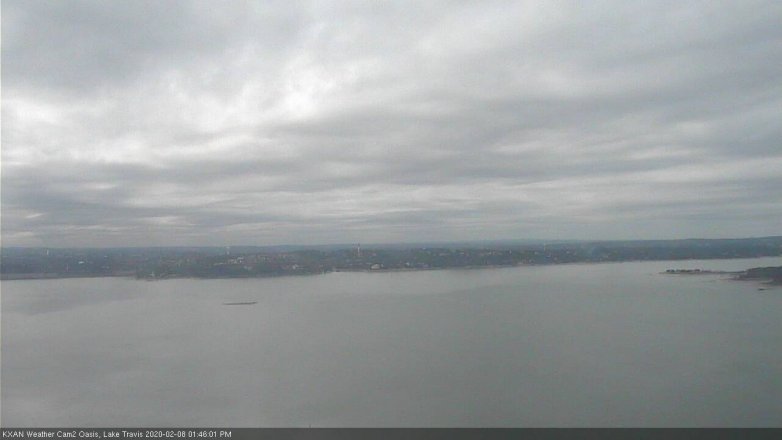 Lake Travis webcam, February 8, 2020 1:45 PM CT