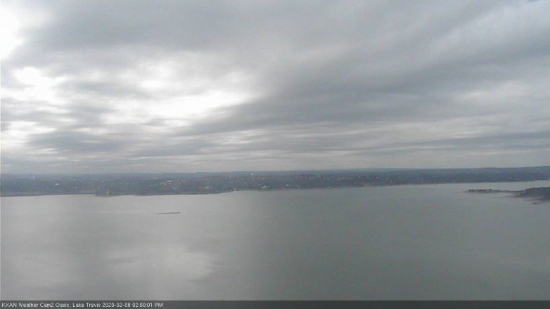 Lake Travis webcam, February 8, 2020 2:00 PM CT