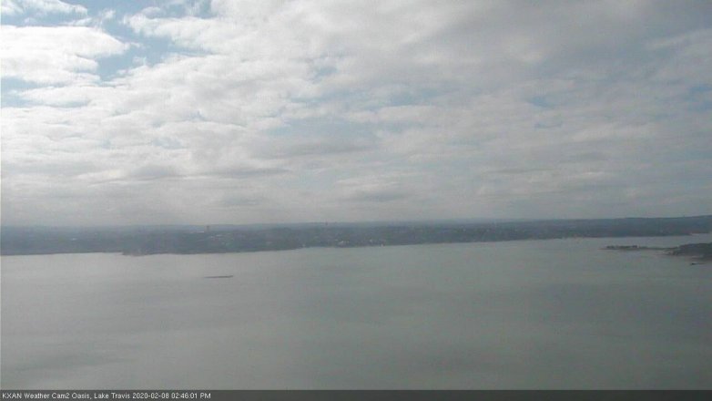 Lake Travis webcam, February 8, 2020 2:45 PM CT
