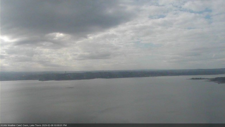 Lake Travis webcam, February 8, 2020 3:00 PM CT