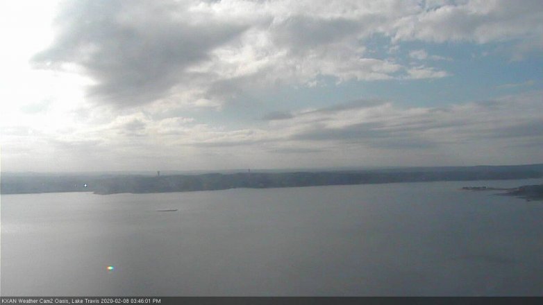 Lake Travis webcam, February 8, 2020 3:45 PM CT