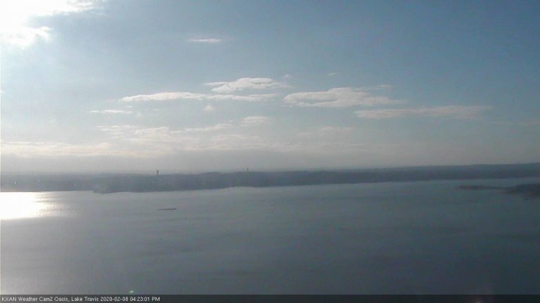 Lake Travis webcam, February 8, 2020 4:25 PM CT