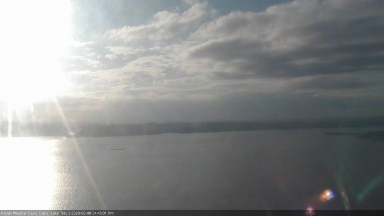 Lake Travis webcam, February 8, 2020 4:45 PM CT