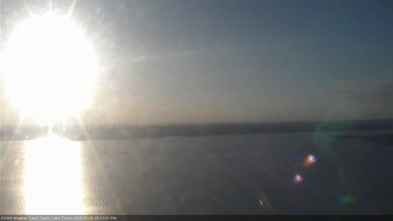 Lake Travis webcam, February 8, 2020 5:25 PM CT