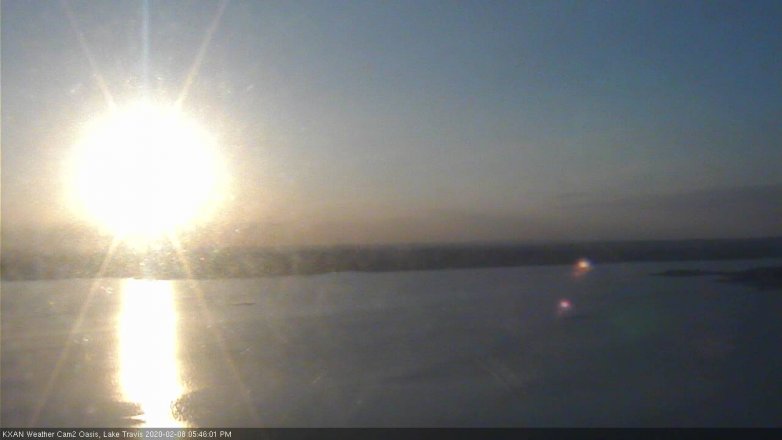 Lake Travis webcam, February 8, 2020 5:45 PM CT