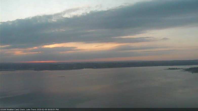 Lake Travis webcam, February 8, 2020 6:00 PM CT