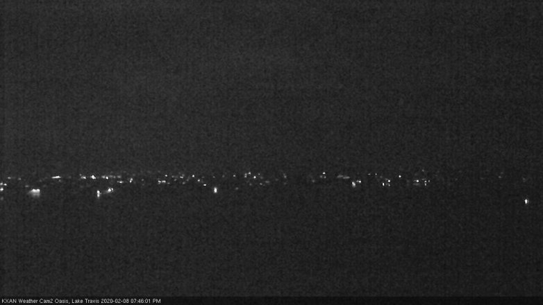 Lake Travis webcam, February 8, 2020 7:45 PM CT