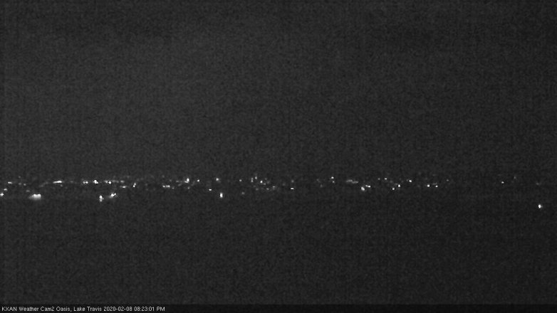 Lake Travis webcam, February 8, 2020 8:25 PM CT