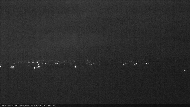 Lake Travis webcam, February 8, 2020 11:00 PM CT