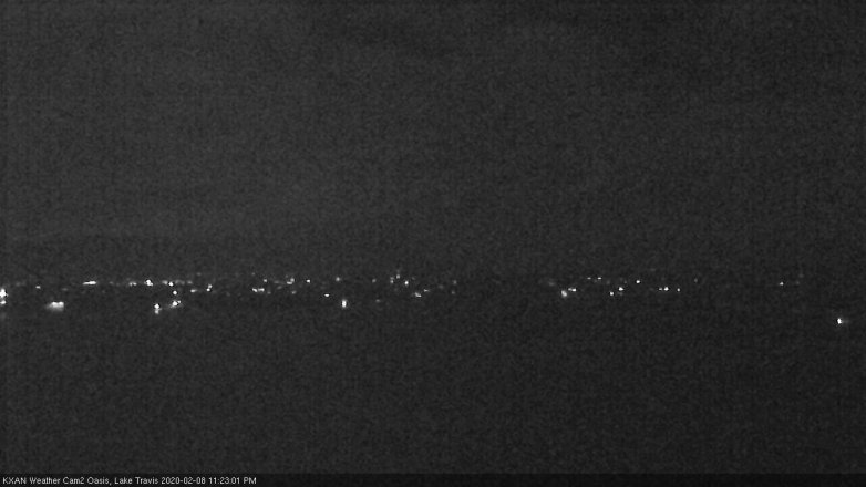Lake Travis webcam, February 8, 2020 11:25 PM CT