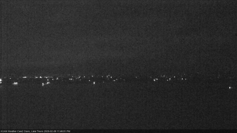 Lake Travis webcam, February 8, 2020 11:45 PM CT