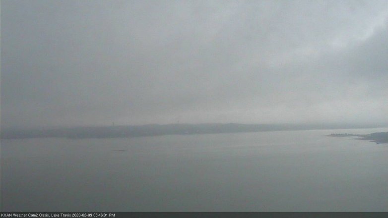 Lake Travis webcam, February 9, 2020 3:45 PM CT