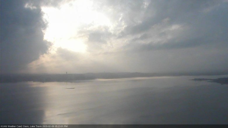 Lake Travis webcam, February 9, 2020 5:25 PM CT