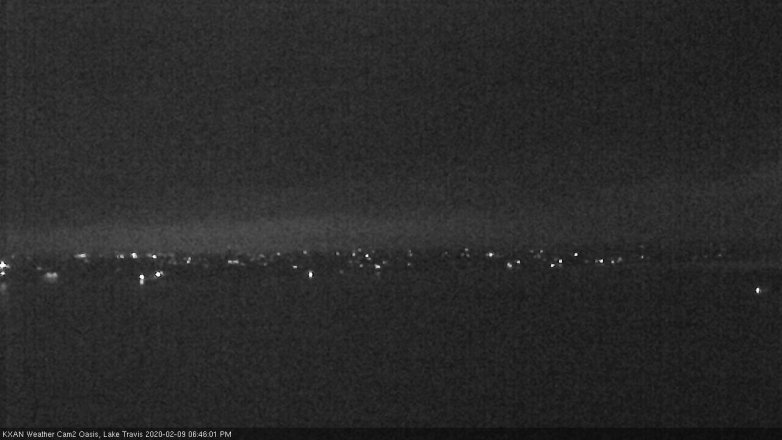 Lake Travis webcam, February 9, 2020 6:45 PM CT
