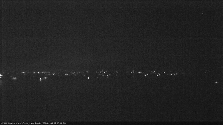 Lake Travis webcam, February 9, 2020 7:00 PM CT