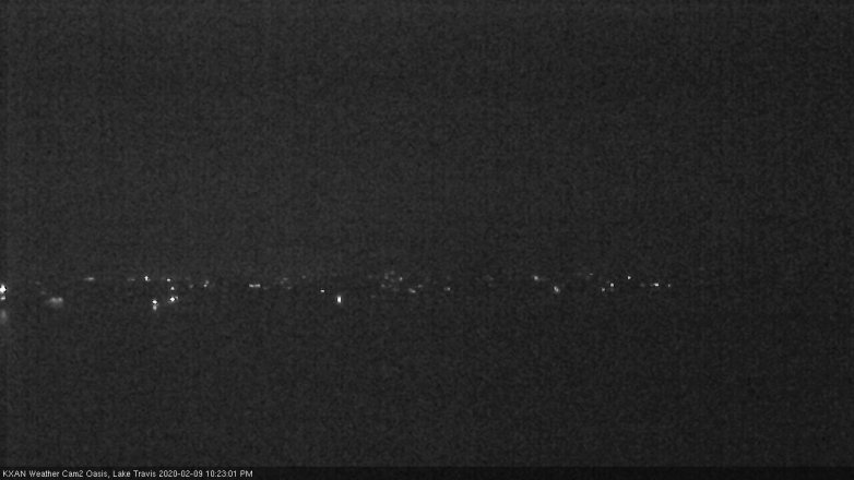 Lake Travis webcam, February 9, 2020 10:25 PM CT
