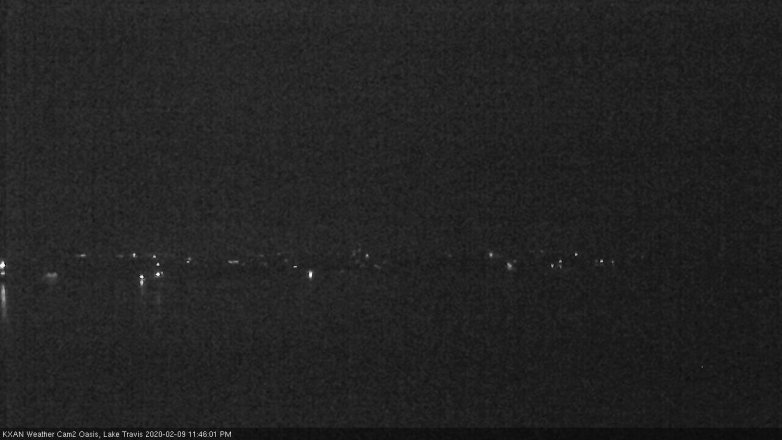 Lake Travis webcam, February 9, 2020 11:45 PM CT