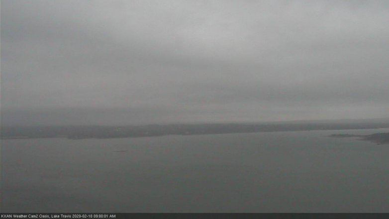 Lake Travis webcam, February 10, 2020 9:00 AM CT