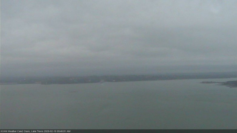 Lake Travis webcam, February 10, 2020 9:45 AM CT