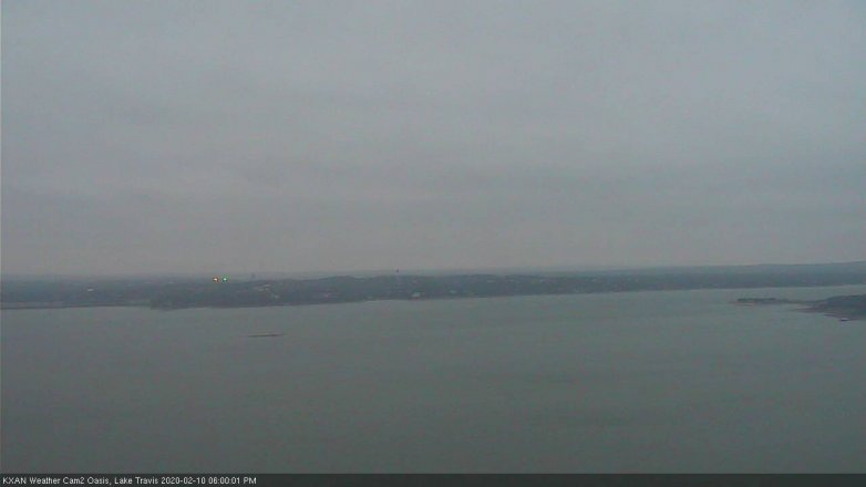 Lake Travis webcam, February 10, 2020 6:00 PM CT