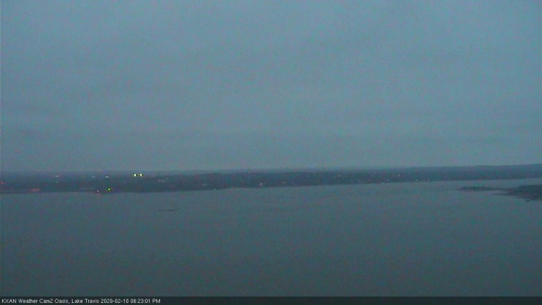 Lake Travis webcam, February 10, 2020 6:25 PM CT