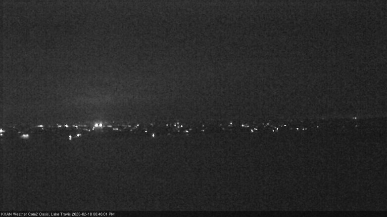 Lake Travis webcam, February 10, 2020 6:45 PM CT
