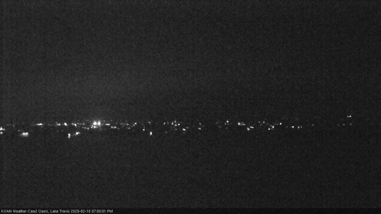 Lake Travis webcam, February 10, 2020 7:00 PM CT