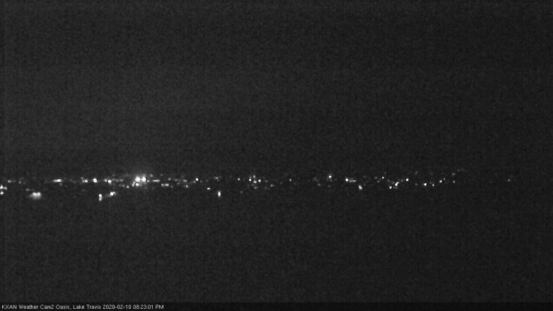Lake Travis webcam, February 10, 2020 8:25 PM CT