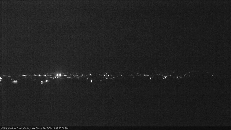 Lake Travis webcam, February 10, 2020 9:00 PM CT