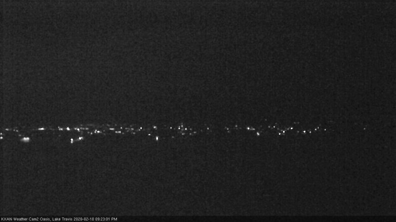Lake Travis webcam, February 10, 2020 9:25 PM CT