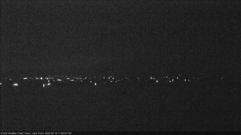 Lake Travis webcam, February 10, 2020 11:00 PM CT