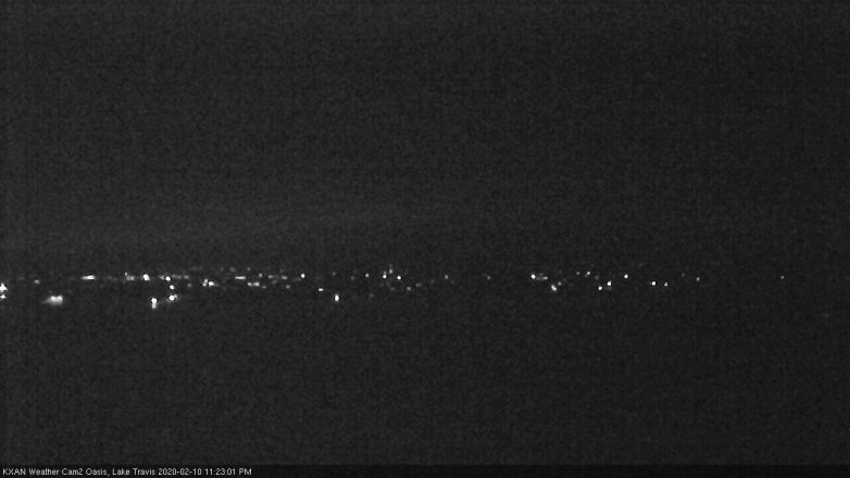 Lake Travis webcam, February 10, 2020 11:25 PM CT