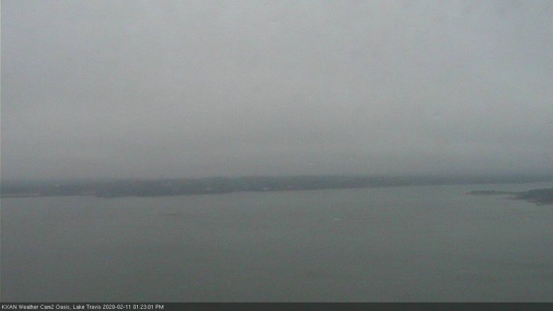 Lake Travis webcam, February 11, 2020 1:25 PM CT