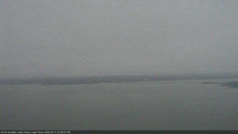 Lake Travis webcam, February 11, 2020 1:45 PM CT