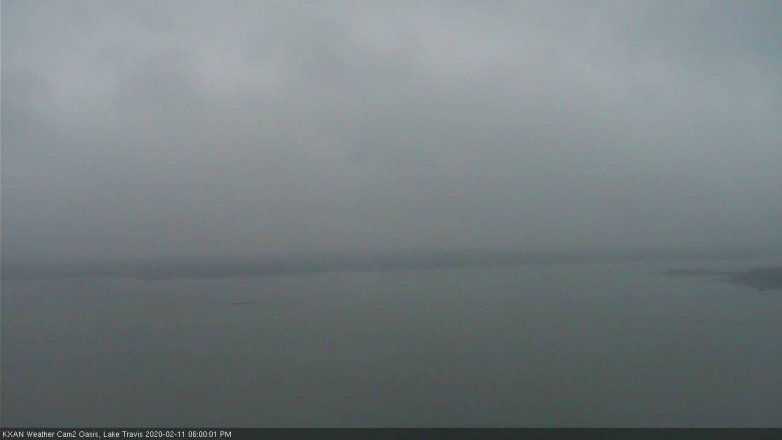 Lake Travis webcam, February 11, 2020 6:00 PM CT
