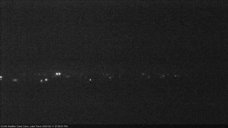 Lake Travis webcam, February 11, 2020 7:00 PM CT
