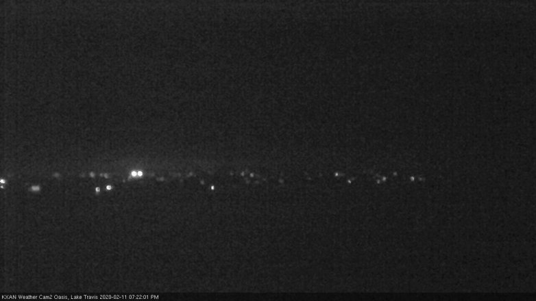 Lake Travis webcam, February 11, 2020 7:25 PM CT