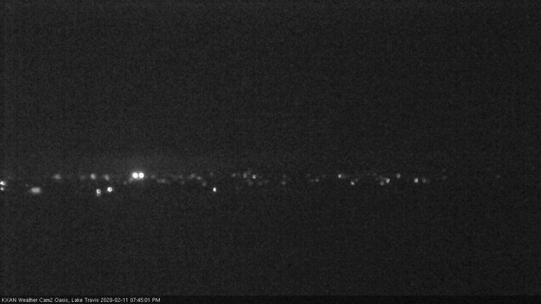 Lake Travis webcam, February 11, 2020 7:45 PM CT