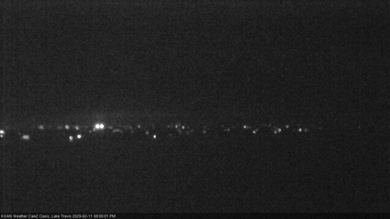 Lake Travis webcam, February 11, 2020 8:00 PM CT